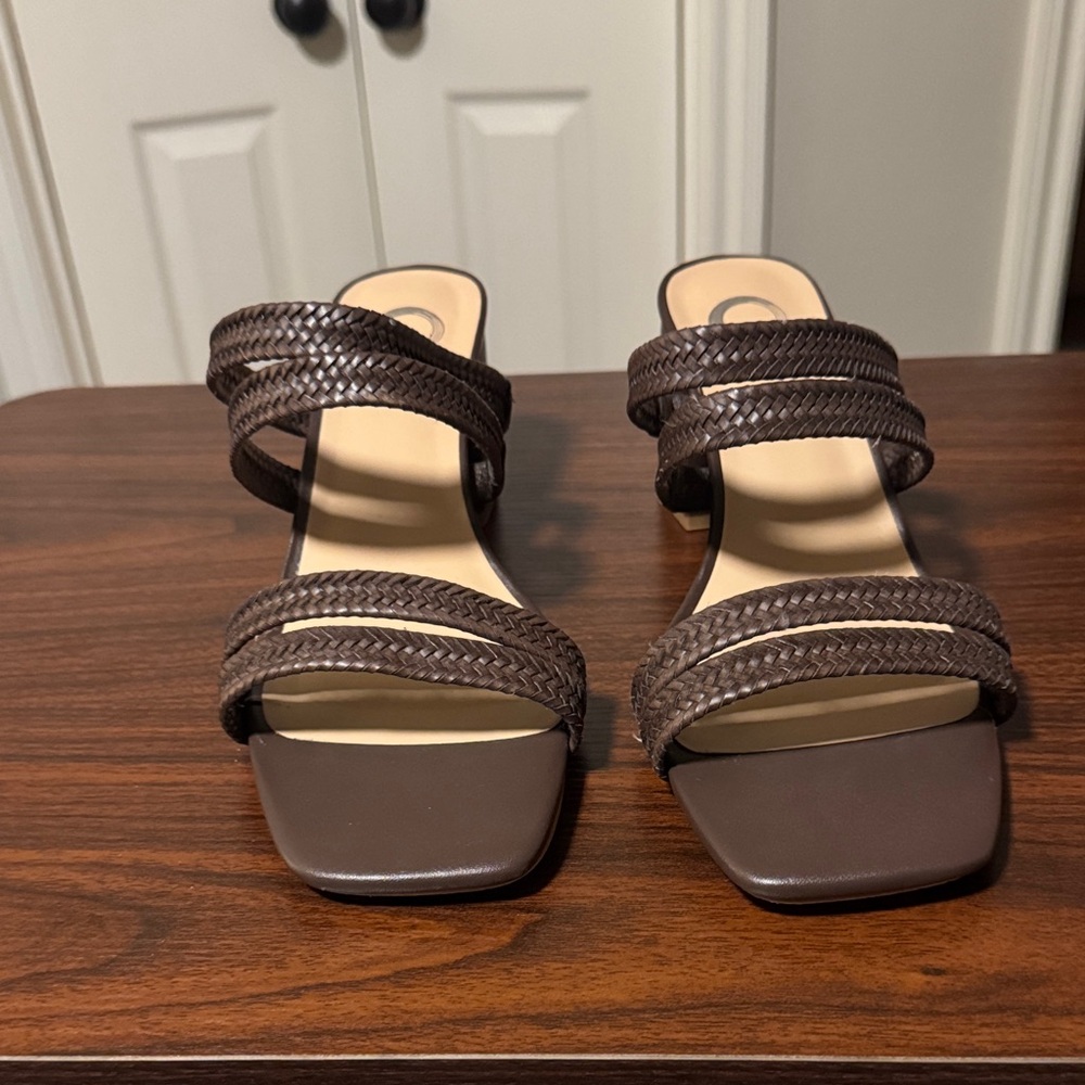 Zara Chocolate Braided Sandals
